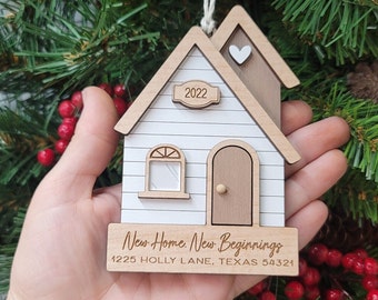 Our First Home Christmas Ornament | Agent Closing Gift For Seller | New Home Gift | Cute House Ornament