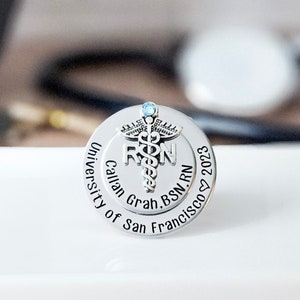 RN Nursing Pin For Nurse Graduation | RN Pin Gift For Nurse Graduate | RN Nurse Pin Pinning Ceremony | Nurse Pinning | Nurse Graduation