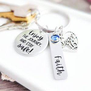 Drive Safe Keychain - Personalized Sweet 16 Keychain - Life is a Journey -  Sweet 16 - 3 design options - Sweet 16 Birthday Gift for Teenager