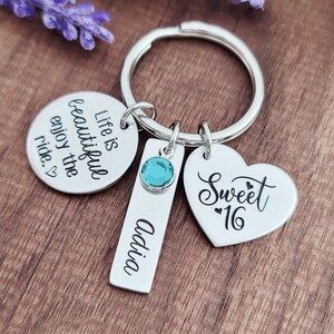 Sweet 16 Keychain Etsy