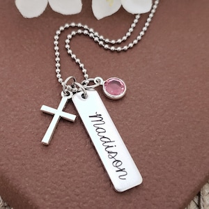 Baptism Necklace | Baptism Gift Girl | Confirmation Necklace | Personalized Confirmation Gift Girl | Christening Gift | First Communion Gift