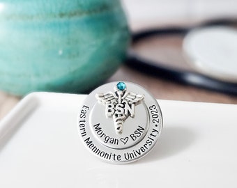 BSN Nursing Pin For Pinning Ceremony | Gift For Nurse Graduate | Nurse Pins For Medical Student