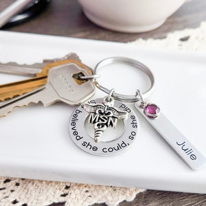 Personalized MSN Engraved Keychain for Nurse Graduation | Masters Of Science Gift For Nursing School Ceremony