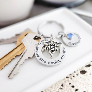 MSN Nurse Graduation Keychain | Gift For Nurse | Nurse Gift For MSN | Nurse Keychain
