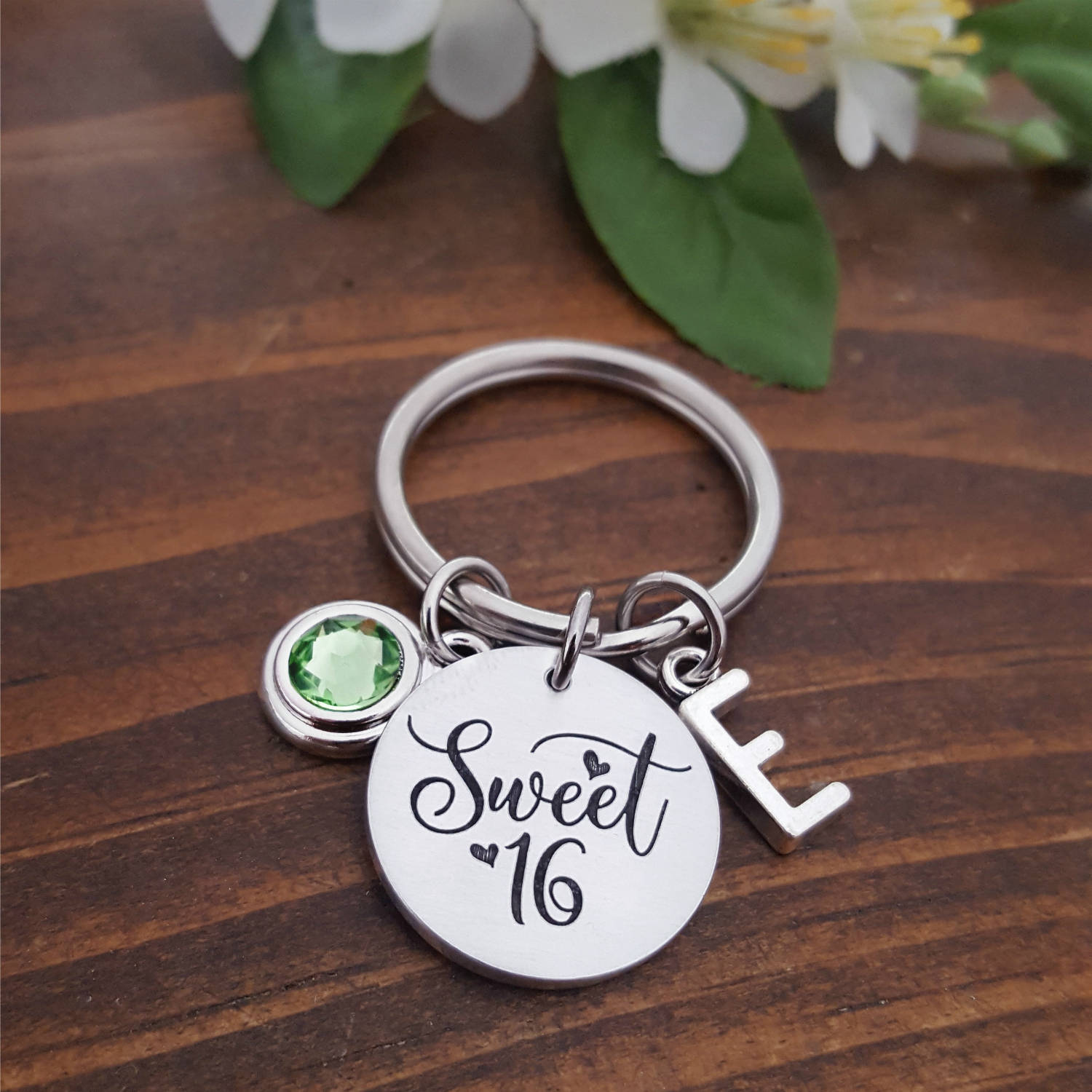 16th Birthday Gift Sweet 16 Keychain Sweet 16 Gift Etsy