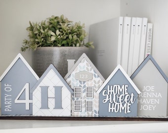 Unique Housewarming Gift | New Home Decor | Vacation Beach House Decor | Party Of Family Sign | For First Home Gift Baskets or Closing Gift