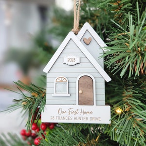 Our First Home Christmas Ornament Agent Closing Gift For Seller New Home Gift Cute House Ornament image 3