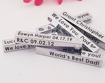 Personalized Bar Keychain | Gifts For Grandpa | Keychain for Dads | Daddy Key Chain | Gift For Dad | Coordinates Keychain | Fathers Day Gift