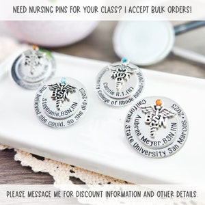 BSN Nursing Pin For Pinning Ceremony Gift For Nurse Graduate Nurse Pins For Medical Student image 8