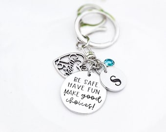 Engraved Keychain: Custom 16th Birthday Gift | Personalized Purse Charm or Bag Tag