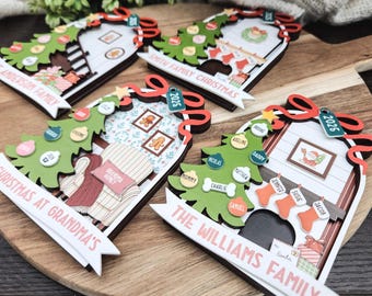 Family Ornament With Pet Names | 2025 Grandma or Mom Christmas In Heaven | Grandparent Ornament From Grandkids | Baby Announcement Keepsake