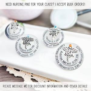 RN Pin For Pinning RN Pin Gift For Nurse Graduate RN Nurse Pin Pinning Ceremony Nurse Pinning Nurse Graduation Gift Nurse Pins image 9