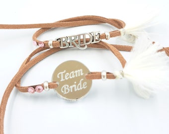 Set 5 pcs Bracelets for bachelorette party, JGA bracelets , Team Bride bracelets, I Do Crew