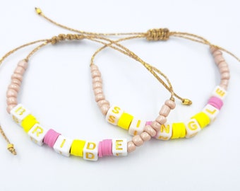 Set 5 pcs Bracelets for bachelorette party, JGA bracelets , Team Bride bracelets, I Do Crew