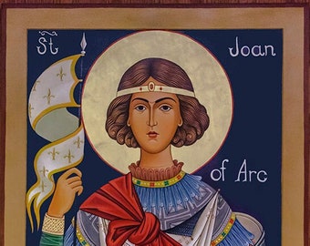Saint Joan of Arc Orthodox icons byzantine greek catholic icon byzantine icon birthday, name-day gift baptism gift home gift favors
