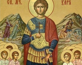 Saint Varus Orthodox icons byzantine icon greek orthodox icon byzantine icon birthday name-day gift baptism gift home gift