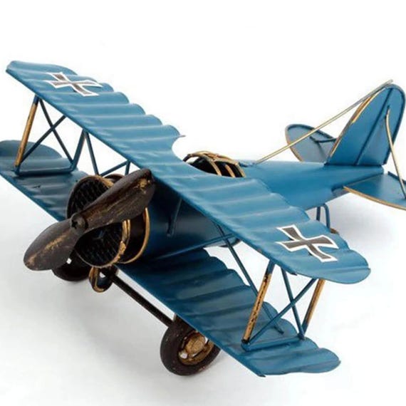 Avion antiguo de metal vintage en 3 colores avion de juguete retro coleccionable con cabina parcialmente abierta miniatura de avion vintage Etsy Mexico