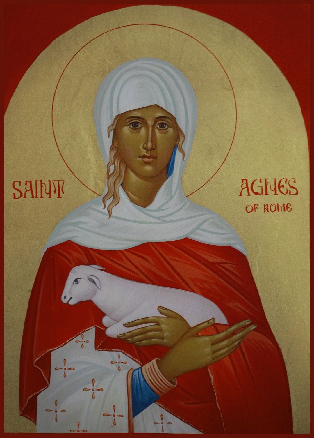 Orthodox Icons Byzantine Saint Agnes Patron Saint of Girl Greek ...