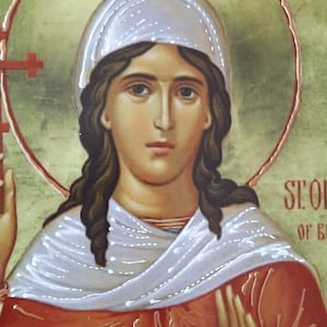 Orthodox icons byzantine Saint Olivia of Brescia  greek orthodox byzantine icon birthday name-day gift baptism gift home gift favors icon