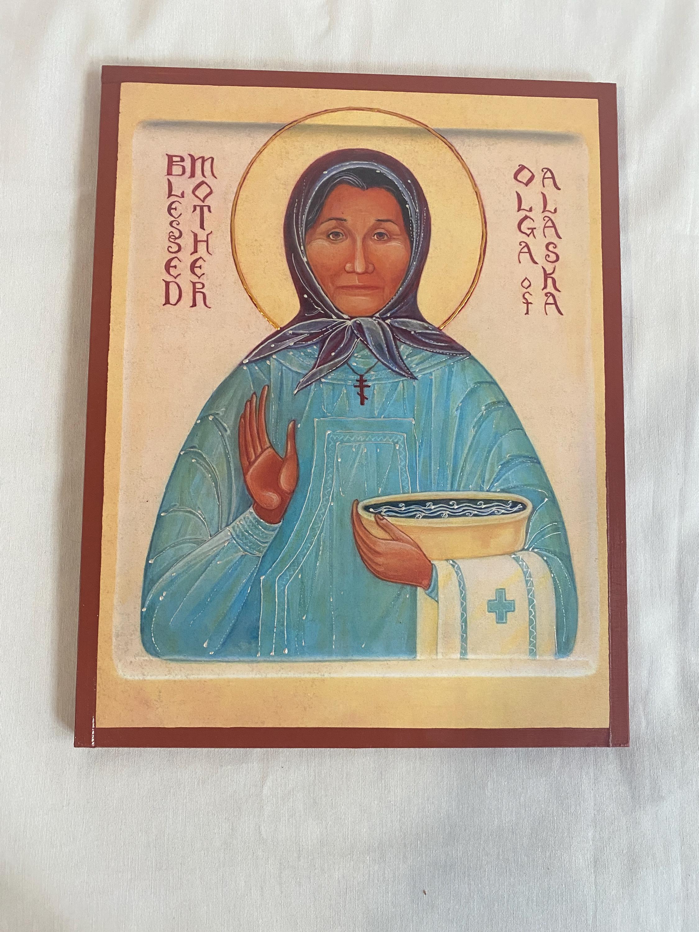 Blessed Olga Of Alaska, Saint Olga Hand Painted Icon, Matushka Olga