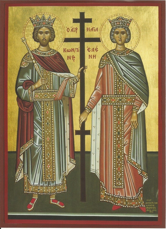 Orthodox Icons Byzantine Saint Konstantinos Helen Greek Orthodox Byzantine  Icon Birthday Name-day Gift Baptism Gift Home Gift Favors Icon - Etsy