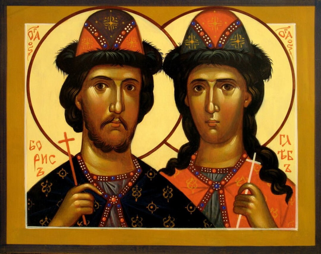 Princes Boris and Gleb Orthodox Icons Byzantine Icon Greek Orthodox ...