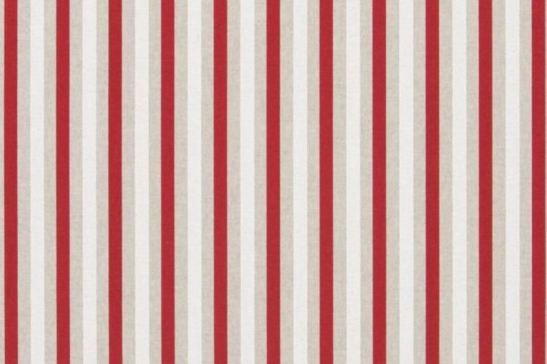 Christmas fabric Home decor fabric craft applications Striped red fabric Fabric by the yard COTTON fabric
