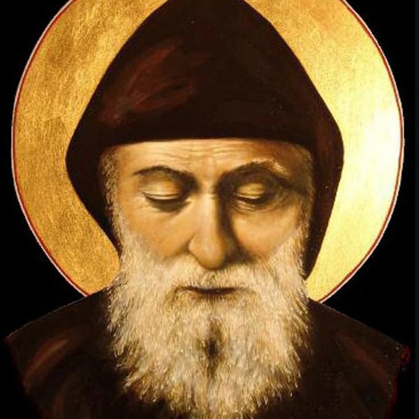 Orthodox icons byzantine Saint Charbel Makhlouf icon greek orthodox icon byzantine icon birthday name-day gift baptism gift home gift