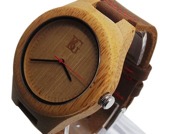 Personalised Wooden Watch Luxury Designer Leather Wrist Watch for  Men Women Lady Gents Unisex Wood  Gift Box Custom Secret Hidden Message