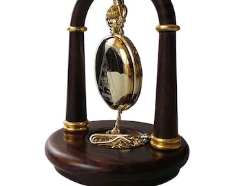 Pocket Watch Stand Wooden Display Holder Hanger Luxury Crafted from Real  Polished Wood High Quality for Quartz Mechanical Skeleton Designer