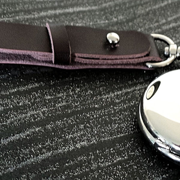 Bracelet de boucle de ceinture de montre de poche en cuir véritable de haute qualité pour montres Fob mécanique ou à piles gravées ou simples sécurisées en argent marron