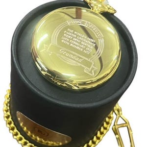 Orologio da tasca personalizzato Flying Scotsman Gold, incisione personalizzata, regalo per locomotiva a vapore, set regalo di lusso con custodia in metallo, treni