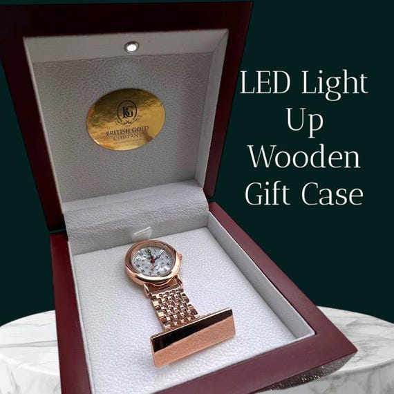 Orologio da taschino personalizzato per infermieri in oro rosa 18