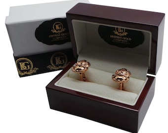 Divers Helmet Cufflinks Luxury Set 18k Rose Gold Clad Luxury Wooden Gift Case gifts Diver Scuba Marine Antique Style Cuff Links Deep Sea