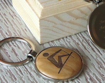 Ashton And Finch Portachiavi In Legno Con Incisione 'I'd Rather Be Rowing' – Regalo Per Canottieri