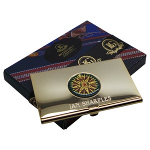 Personnalisé Gold Business crédit ID adhésion Pass carte porte étui personnalisé gravé gravure gratuite cadeau de luxe en boite ruban enroulé