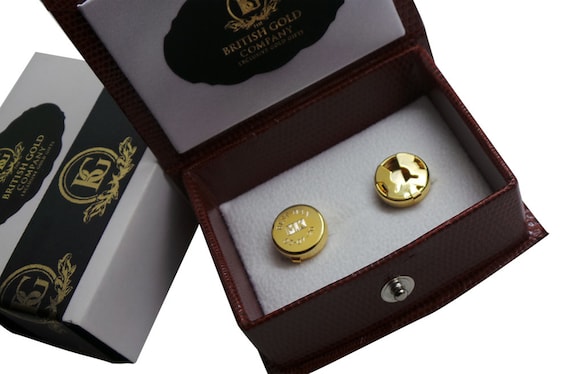 Engravable Gold Studs and Cufflinks Set Engravable Gold Studs and Cufflinks Set