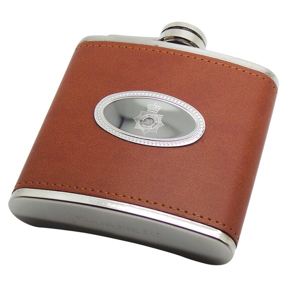 8oz Police Telephone Sign Stainless Steel Flask 8oz Police Telephone Sign Stainless Steel Flask