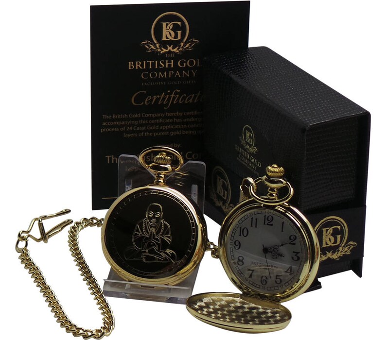 Buddha Buddah 24k Gold Plated Pocket Watch in Luxury Box With Etsy