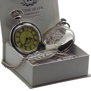 Steampunk versilbert Personalisierte Taschenuhr Uhrwerk Mechanismus Industrie Zahnräder Zahnräder Gravierte Uhr Teile in Luxus Geschenkbox
