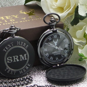 Gratis gravure matzwart zakhorloge op maat gegraveerd monogram luxe geschenkdoos Case bruidsjonkers horloges verjaardag monogram jubileum