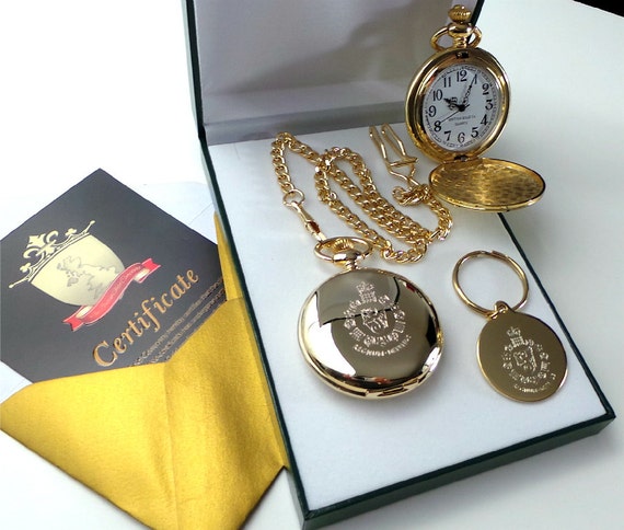 MI5 Secret Service Spies 24k personalizowany zegarek kieszonkowy i brelok w  luksusowym etui prezentowym z certyfikatem 007 SPY Military SIS Set - Etsy  Polska