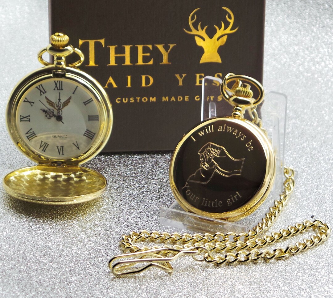 I Will Always Be Your Little Girl Gold Pocket Watch and Chain Etsy
