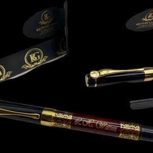 Luxe pen gepersonaliseerde 24-karaats goud bekleed met rollerbal gegraveerde naam of afstuderen promotie met monogram kwaliteit cadeau kwaliteit
