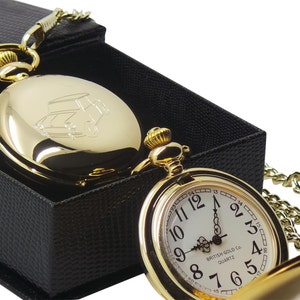 Classic Mini Motor Car Gold Pocket Watch  Luxury Gift Case with Certificate based on a Classic 1960&#39;s model Luxury Gift Box and Certificate