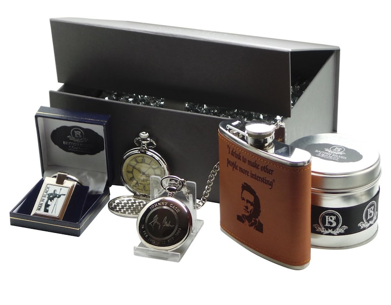 Johnny Cash Signed Gift Hamper Personalised Pocket Watch ...