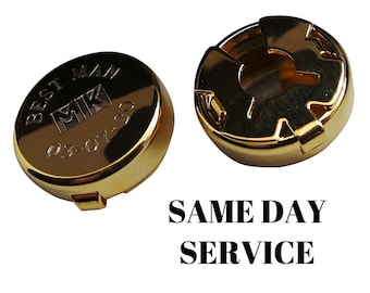 Personalisierte Manschettenknöpfe Button Covers Gold Luxus Set Geschenk Etui Manschettenknöpfe Gravur Shirt Ohrstecker Clips Hochzeit Geburtstag Bräutigam Trauzeuge