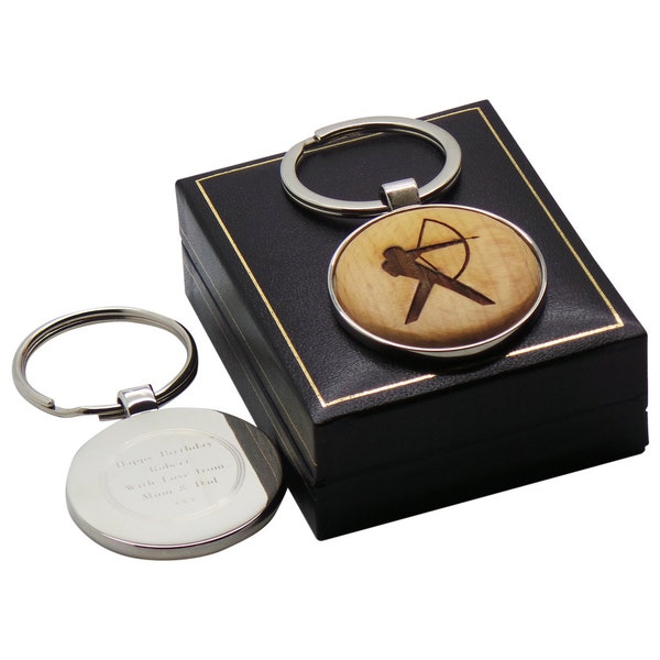 Portachiavi personalizzato in argento personalizzato portachiavi portachiavi regalo regali per arcieri arcieri