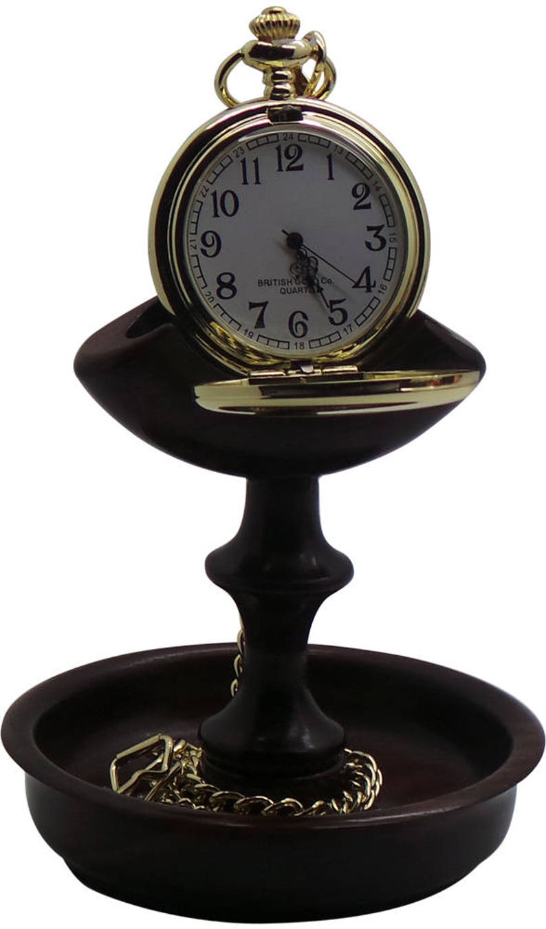 Luxury Wooden Pocket Watch Display Stand Holder Hanger Hand Etsy UK