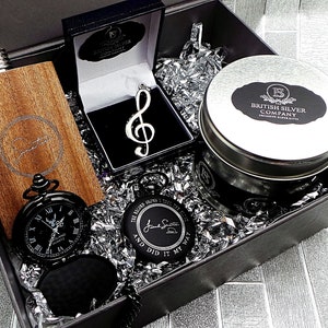 Frank Sinatra Signed My Way Gift Hamper Personalised Pocket Watch Hip Flask Music Note Keychain Keyring Engraved Luxury Set Custom Engraved
